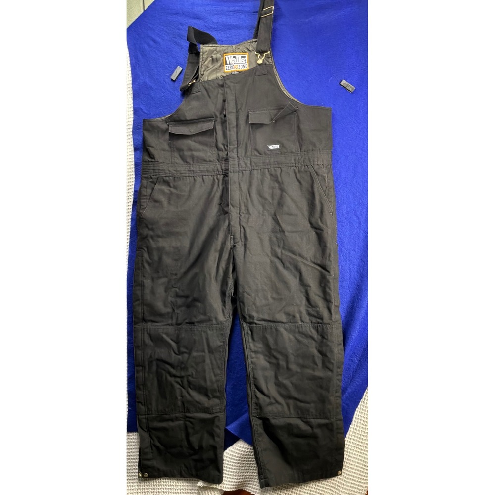Workwear Mens Walls Zero Zone Insulated Bib Overalls 2XL Regular Black